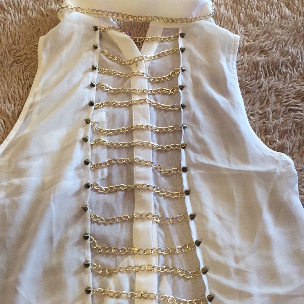 Polyester caged back blouse - Picture 5 of 8